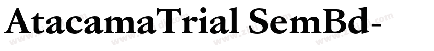 AtacamaTrial SemBd字体转换